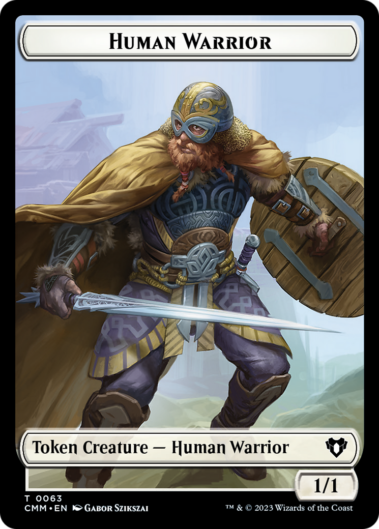 Image of Human Warrior (TCMM-063) - Commander Masters Tokens