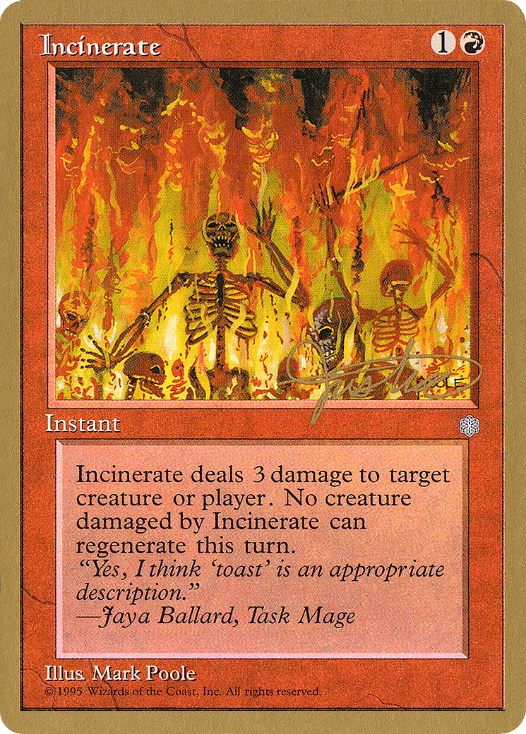 Image of Incinerate - 1996 Mark Justice (ICE) (WCD-) - Pro Tour Collector Set