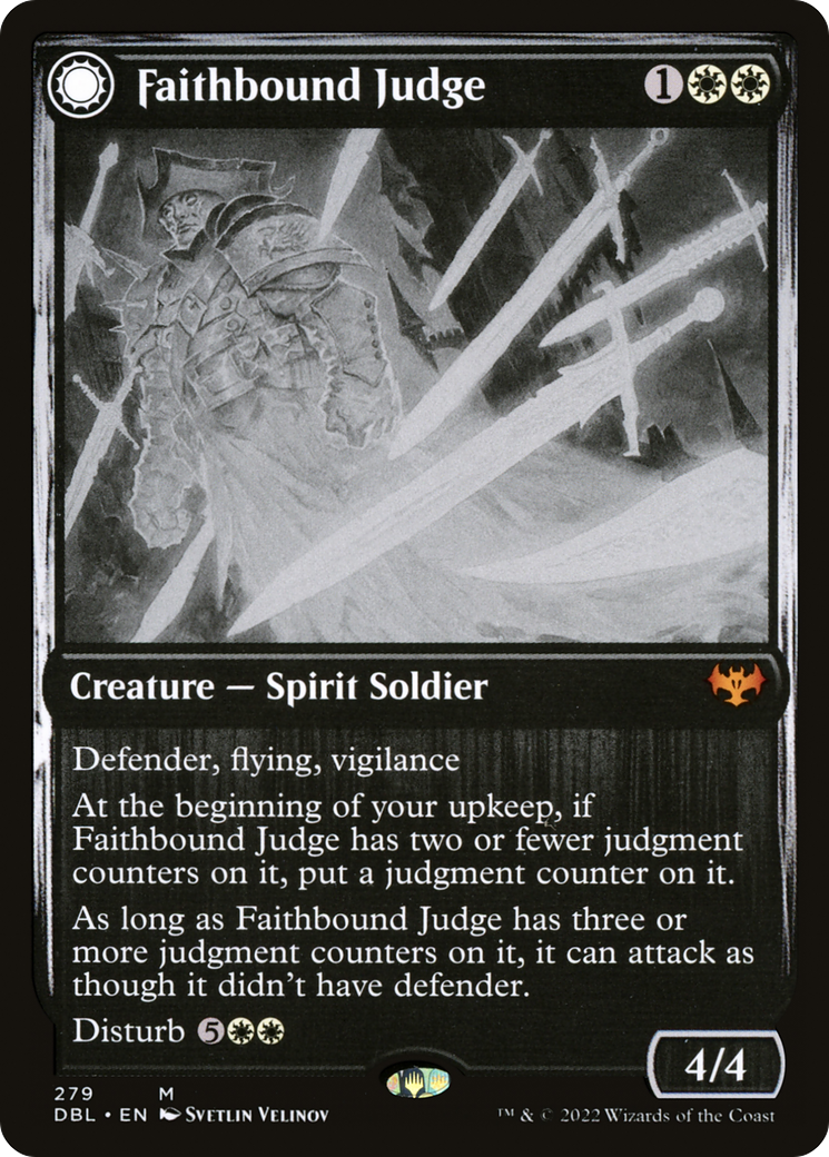 Image of Faithbound Judge (DBL-279) - Innistrad: Double Feature: (Double Faced Transform) Foil