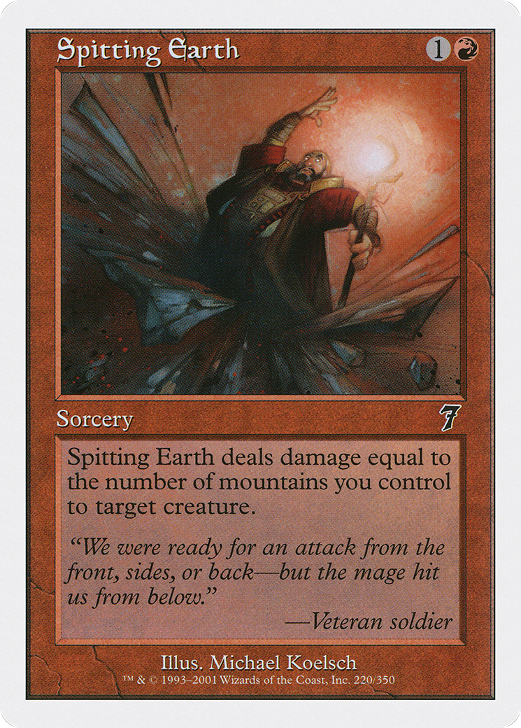 Image of Spitting Earth (7ED-220) - 7th Edition Foil