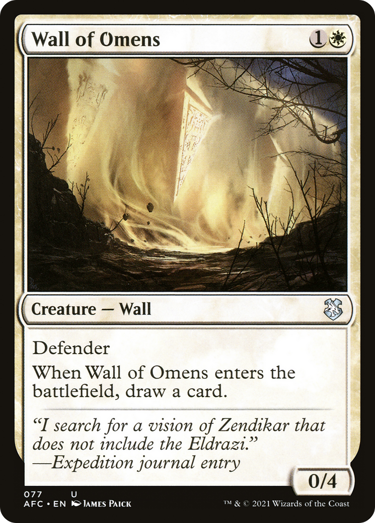 Image of Wall of Omens (AFC-077) - Forgotten Realms Commander