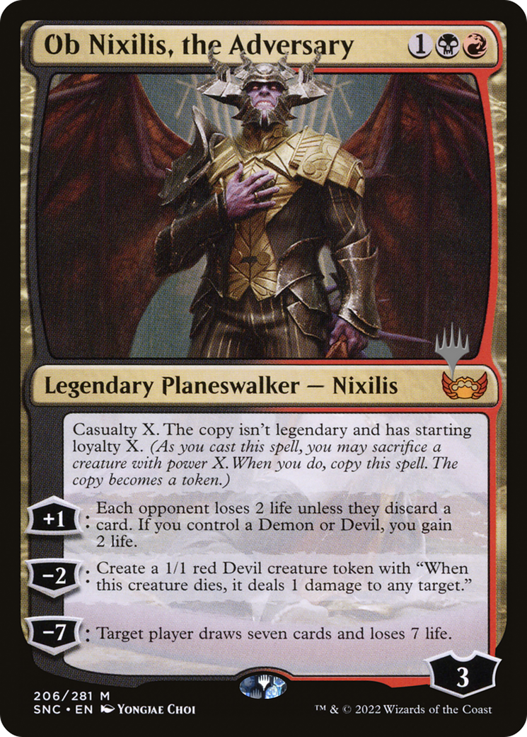 Image of Ob Nixilis, the Adversary (PPSNC-206) - Streets of New Capenna Promos