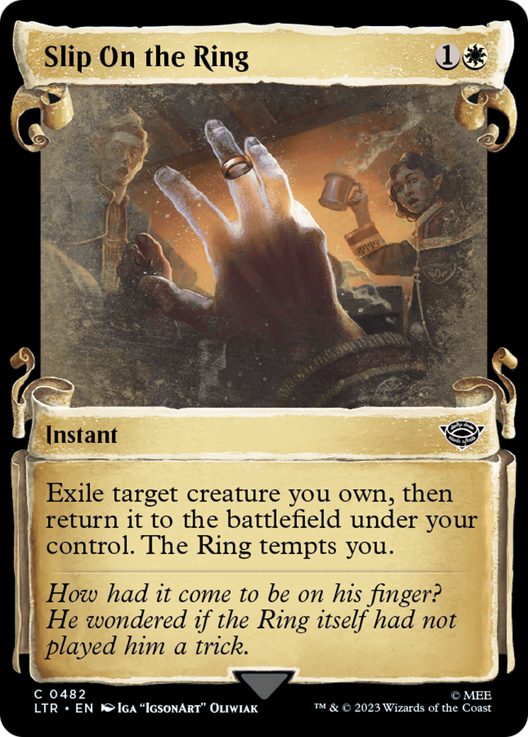 Image of Slip on the Ring (Showcase Scrolls) (LTR-482) - The Lord of the Rings: Tales of Middle-earth: (Showcase)