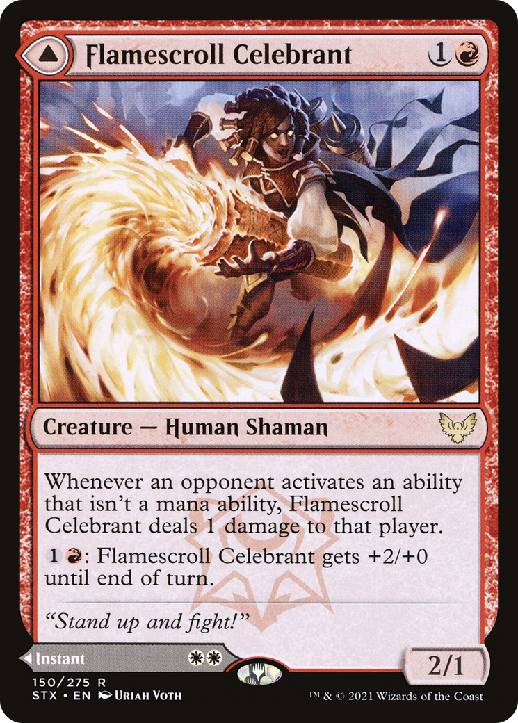 Image of Flamescroll Celebrant (STX-150) - Strixhaven: School of Mages Foil