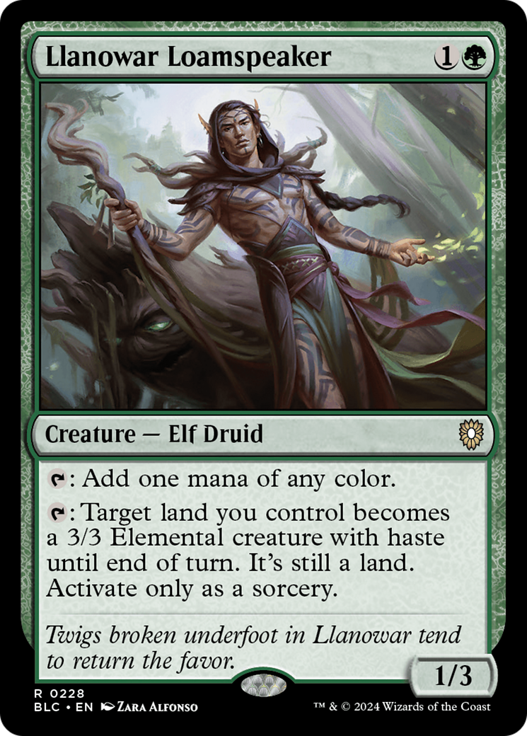 Image of Llanowar Loamspeaker (BLC-228) - Bloomburrow Commander