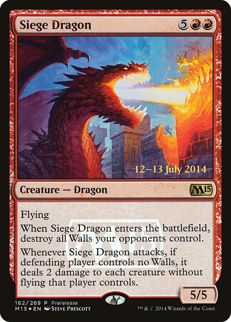 Image of Siege Dragon (PRE-162) - Magic 2015 Promos Foil