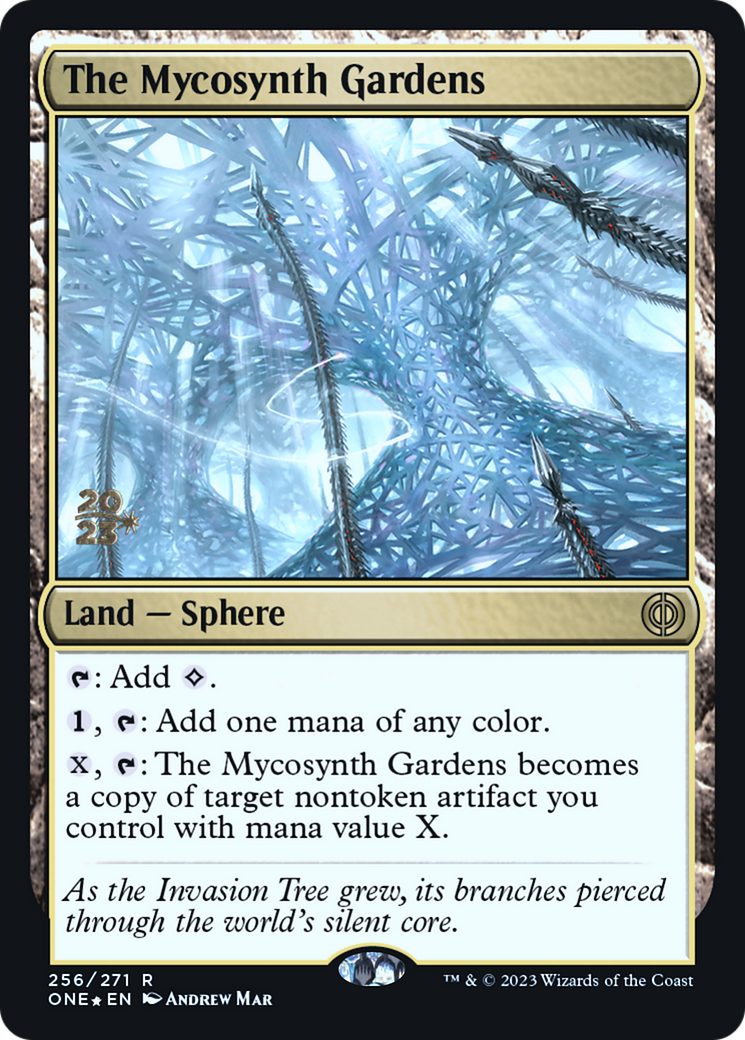Image of The Mycosynth Gardens (PRE-256) - Phyrexia: All Will Be One Promos Foil