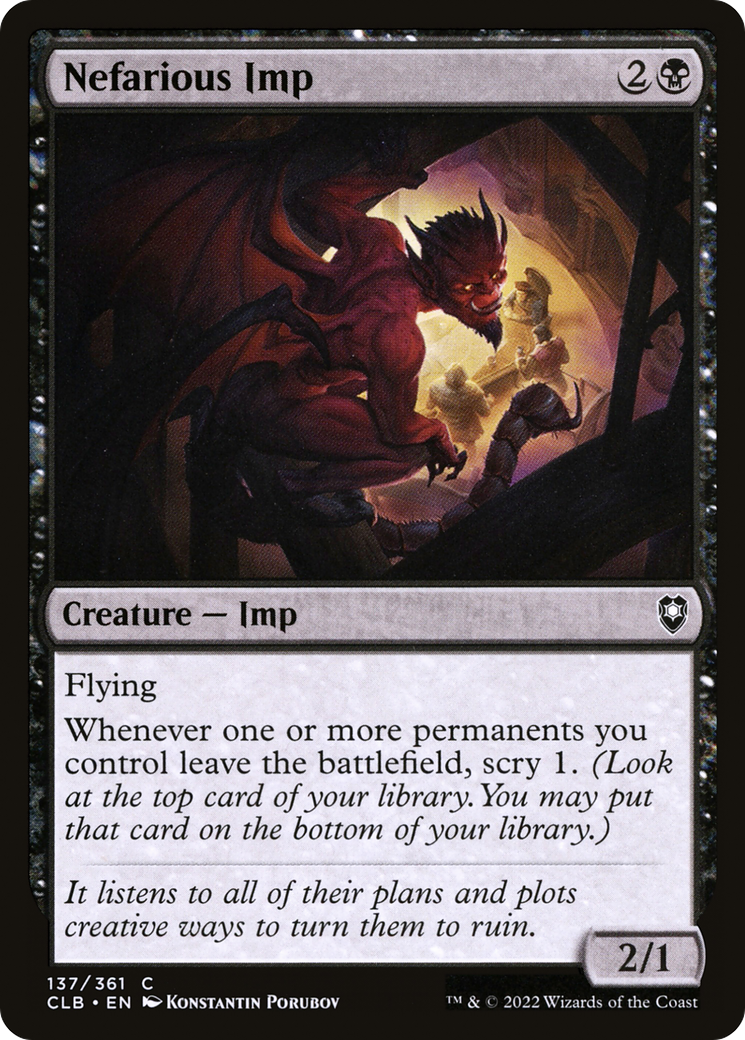 Image of Nefarious Imp (CLB-137) - Commander Legends: Battle for Baldur's Gate