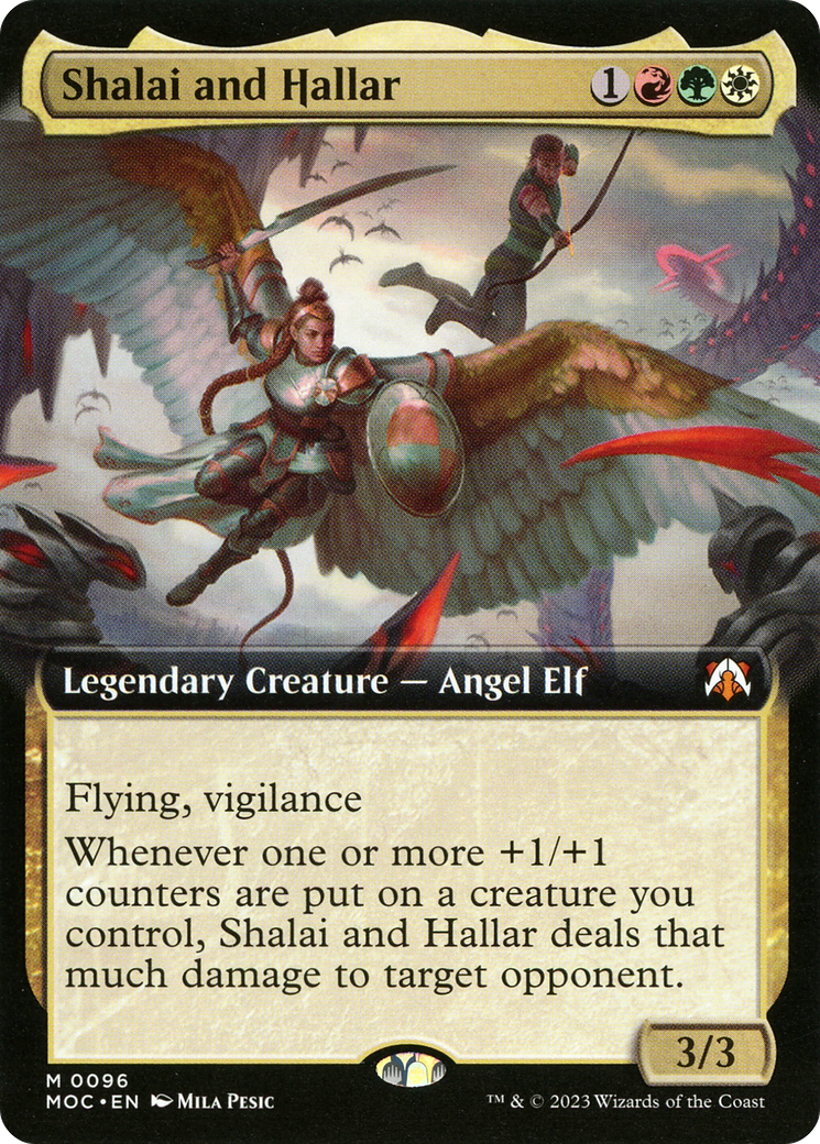 Image of Shalai and Hallar (Extended Art) (MOC-096) - March of the Machine Commander: (Extended Art) Foil