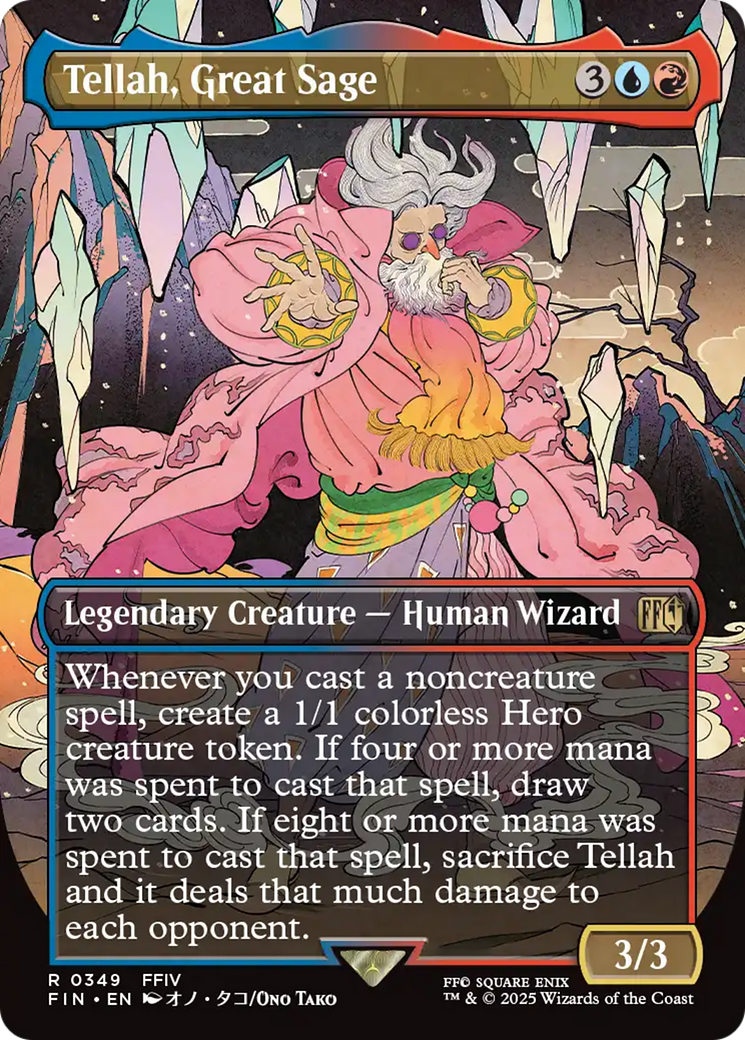 Image of Tellah, Great Sage (Borderless) (FIN-349) - FINAL FANTASY (Borderless) Foil