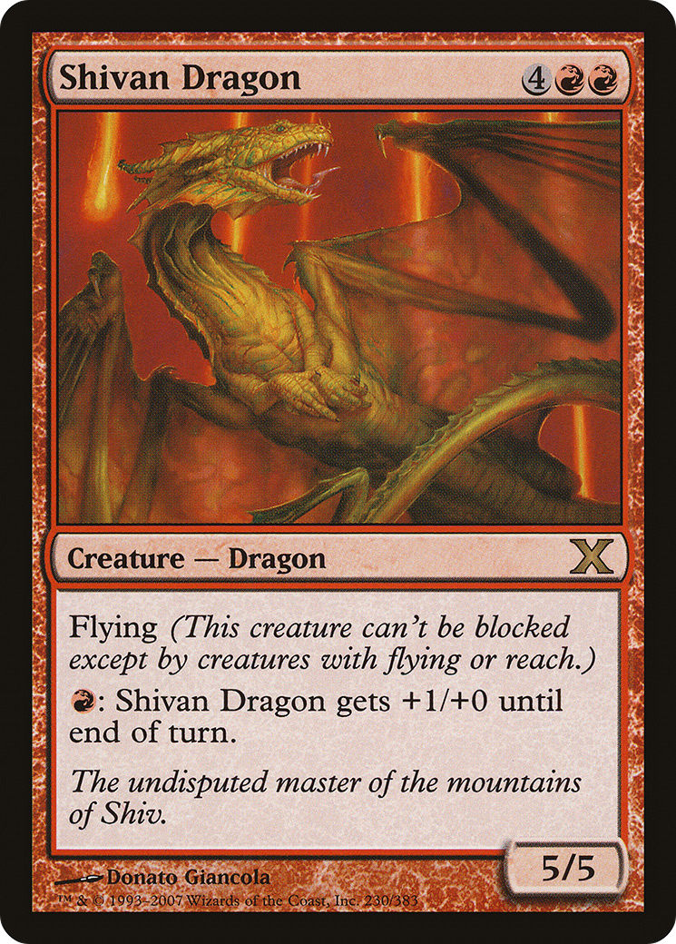 Image of Shivan Dragon (10E-230) - Tenth Edition