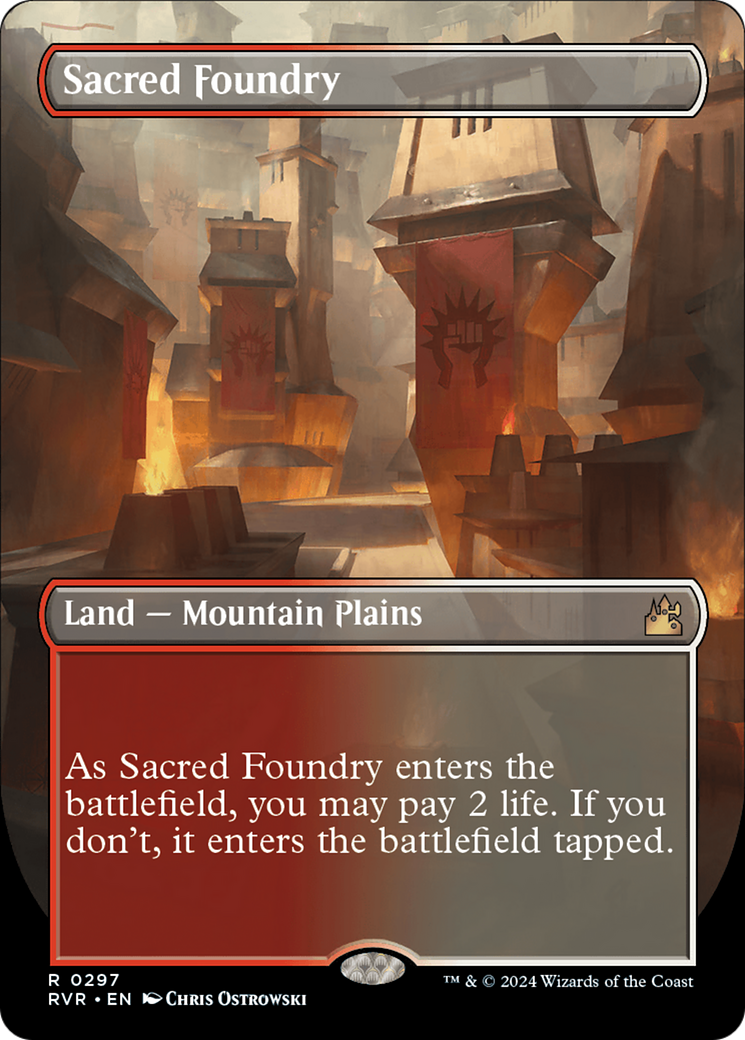 Image of Sacred Foundry (Borderless) (RVR-297) - Ravnica Remastered (Borderless)