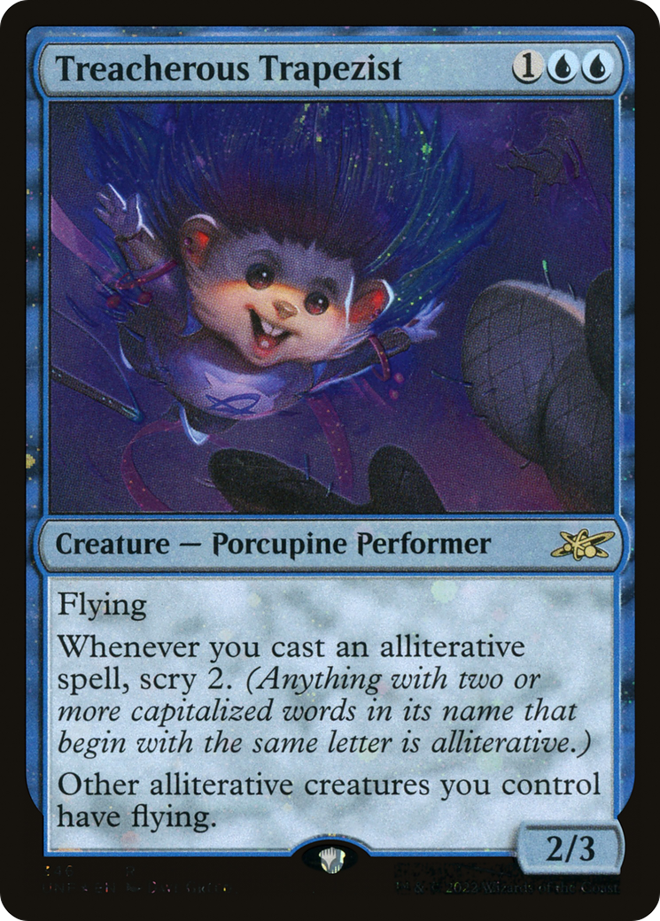 Image of Treacherous Trapezist (Galaxy Foil) (UNF-346) - Unfinity Foil