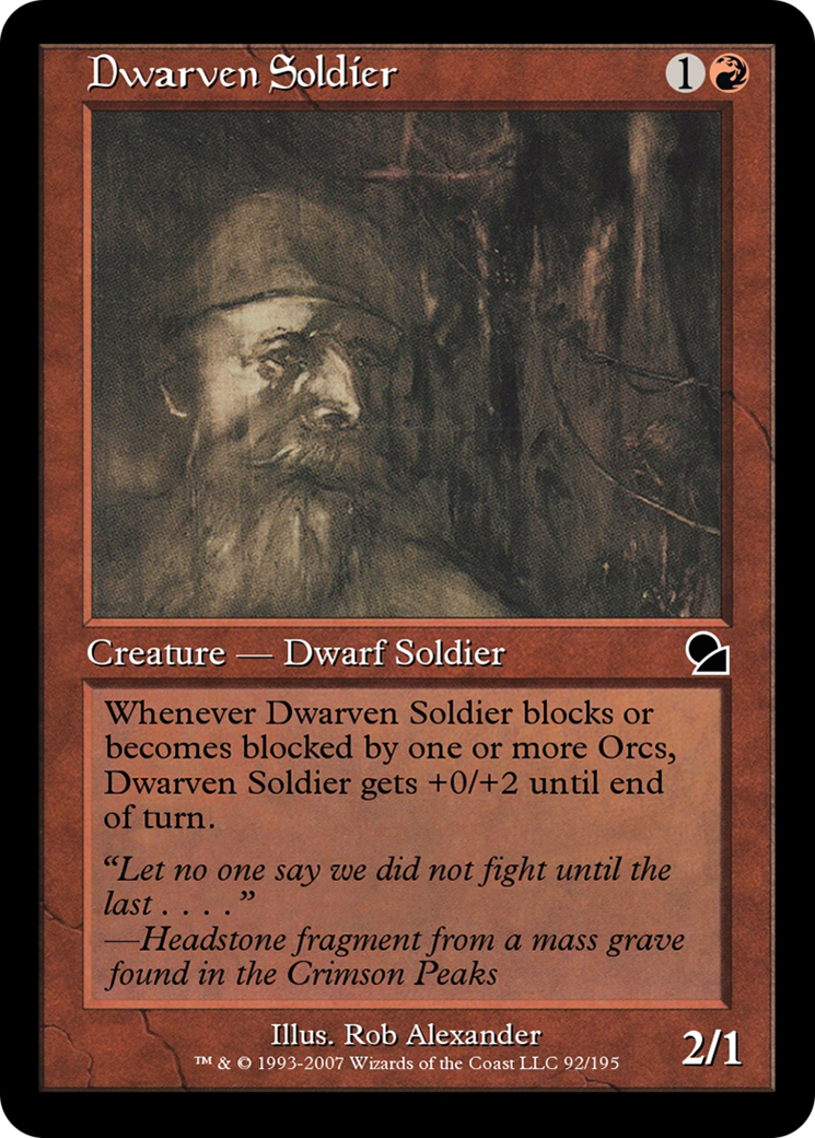 Image of Dwarven Soldier (ME1-092) - Masters Edition Foil