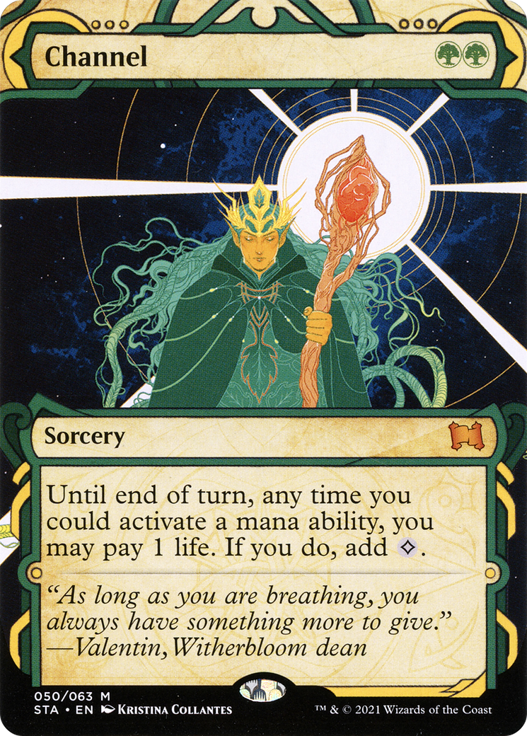 Image of Channel (STA-050) - Strixhaven Mystical Archive: (Showcase) (Borderless) Foil