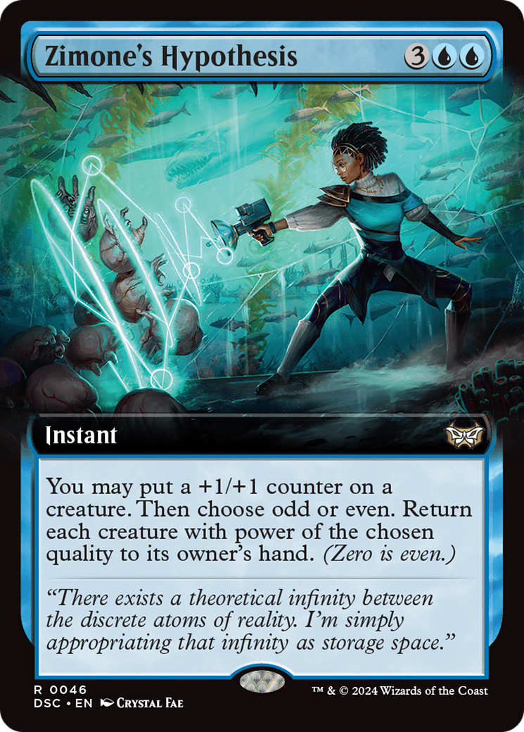 Image of Zimone's Hypothesis (Extended Art) (DSC-046) - Duskmourn: House of Horror Commander: (Extended Art)