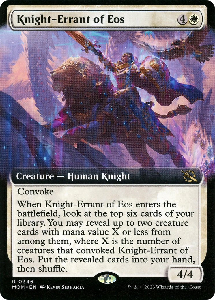 Image of Knight-Errant of Eos (Extended Art) (MOM-346) - March of the Machine: (Extended Art) Foil