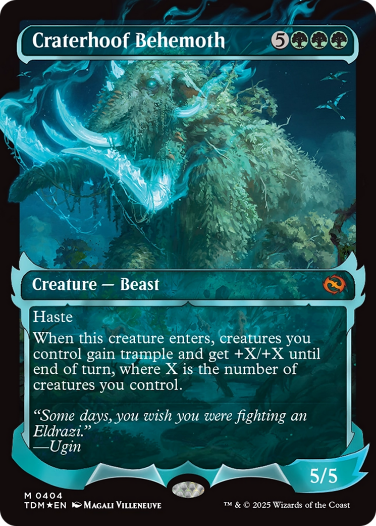Image of Craterhoof Behemoth (Showcase) (TDM-404) - Tarkir: Dragonstorm: (Showcase) Foil