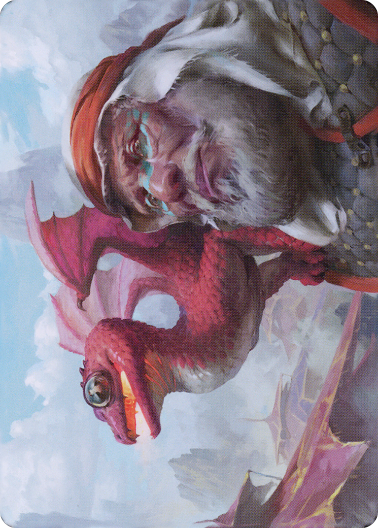 Image of Dragon Whelp // Dragon Whelp (ADMU-029) - Dominaria United Art Series (Borderless) Foil