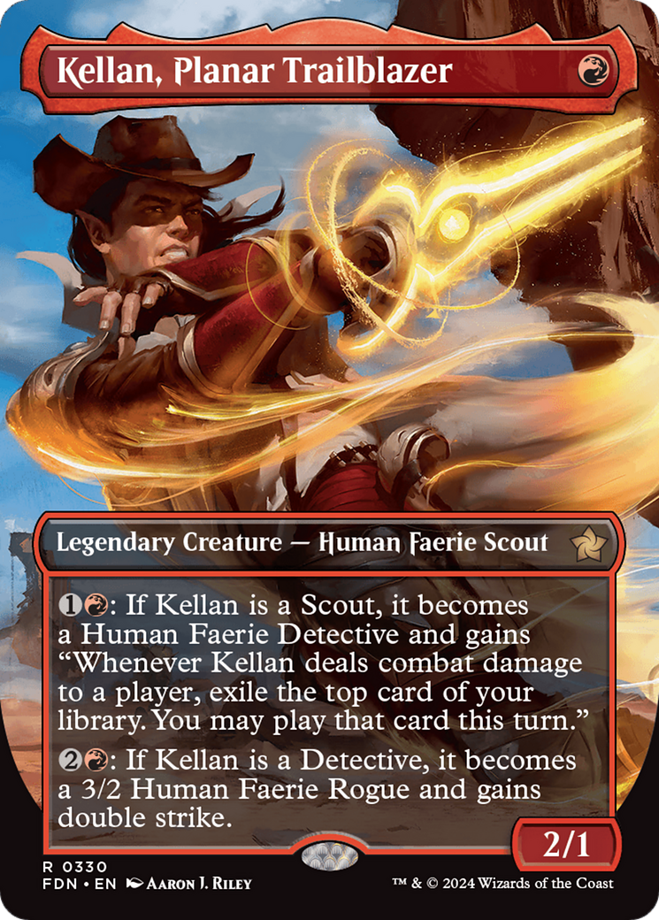 Image of Kellan, Planar Trailblazer (Borderless) (FDN-330) - Foundations (Borderless) Foil
