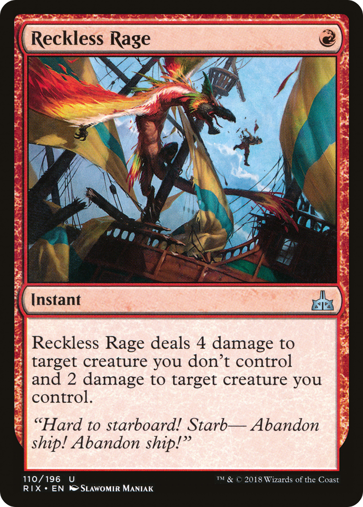 Image of Reckless Rage (RIX-110) - Rivals of Ixalan Foil
