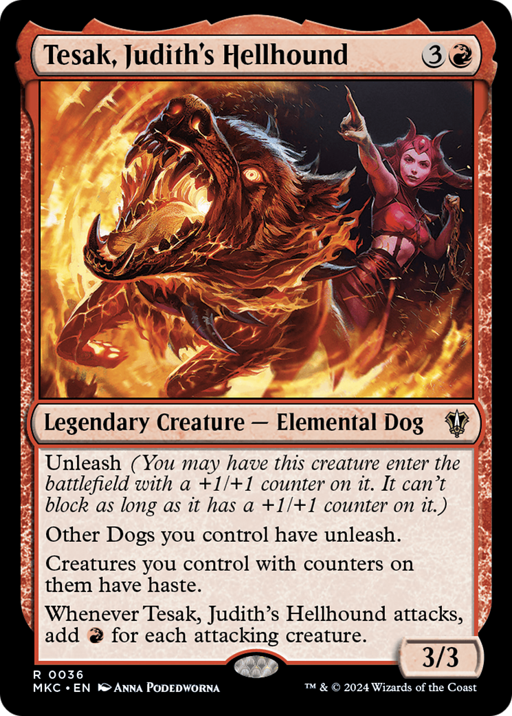Image of Tesak, Judith's Hellhound (MKC-036) - Murders at Karlov Manor Commander
