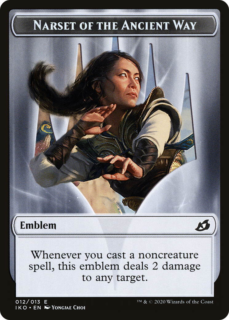 Image of Narset of the Ancient Way Emblem (TIKO-012) - Ikoria: Lair of Behemoths Tokens Foil