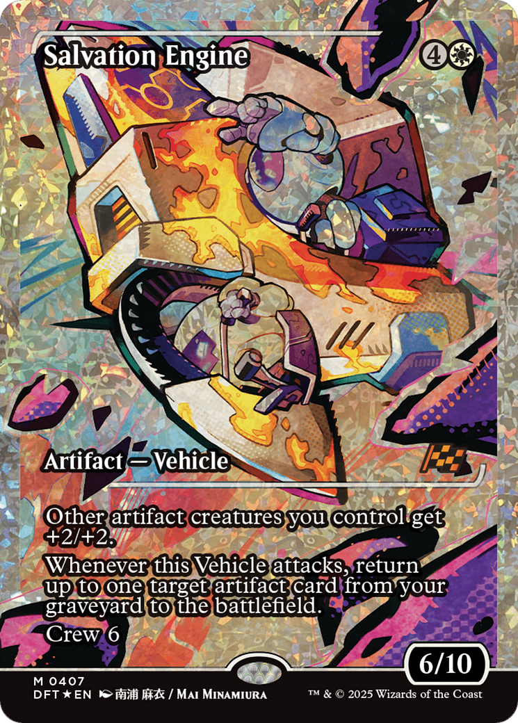 Image of Salvation Engine (Showcase) (Fracture Foil) (DFT-407) - Aetherdrift: (Showcase) Foil