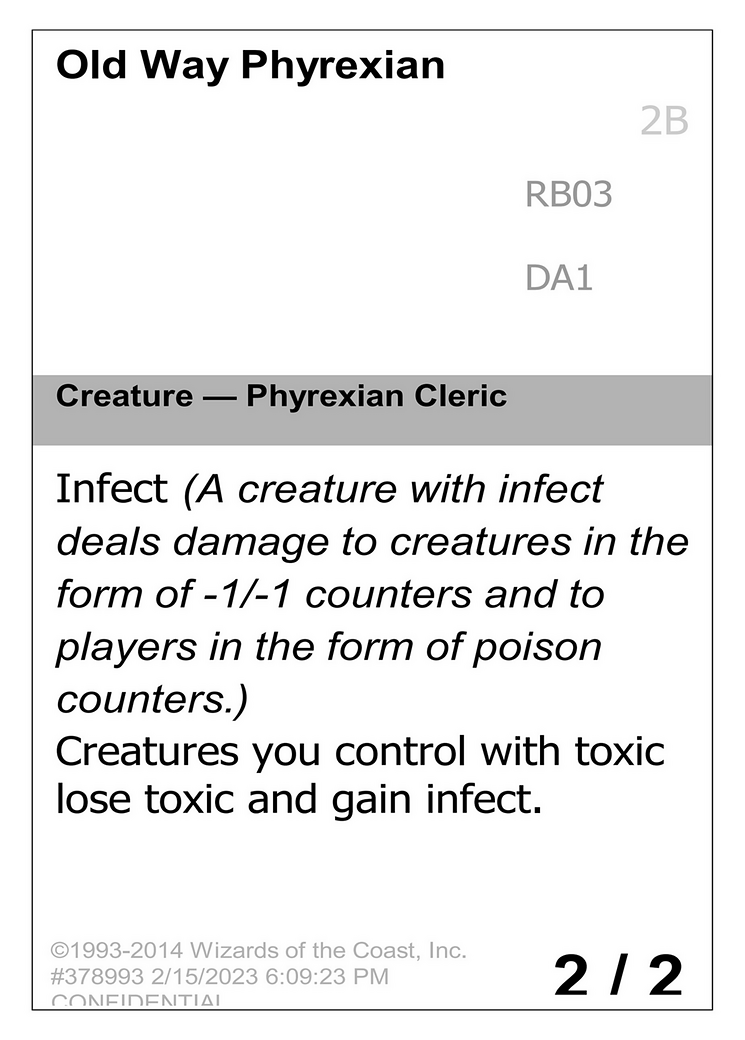 Image of Old Way Phyrexian (UNK-RB03D) - Unknown Event