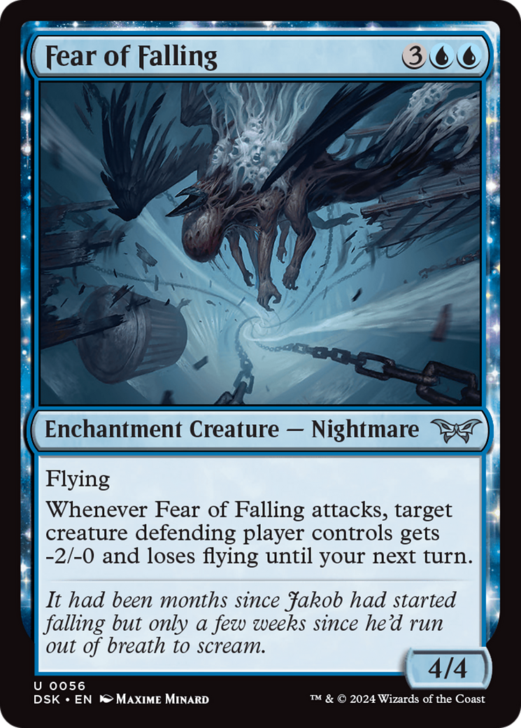 Image of Fear of Falling (DSK-056) - Duskmourn: House of Horror: (enchantment)