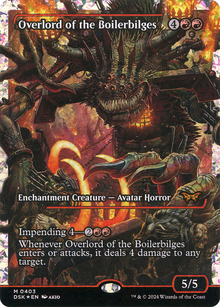 Image of Overlord of the Boilerbilges (Showcase) (Fracture Foil) (DSK-403) - Duskmourn: House of Horror: (Showcase) Foil