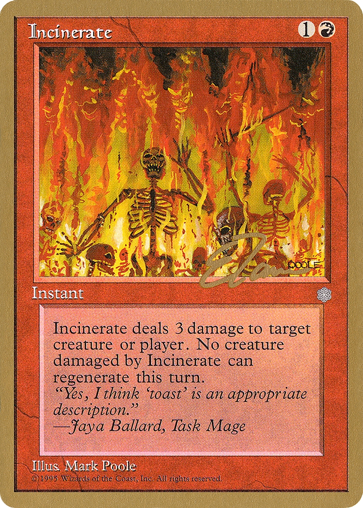 Image of Incinerate - 1996 Eric Tam (ICE) (WCD-) - Pro Tour Collector Set