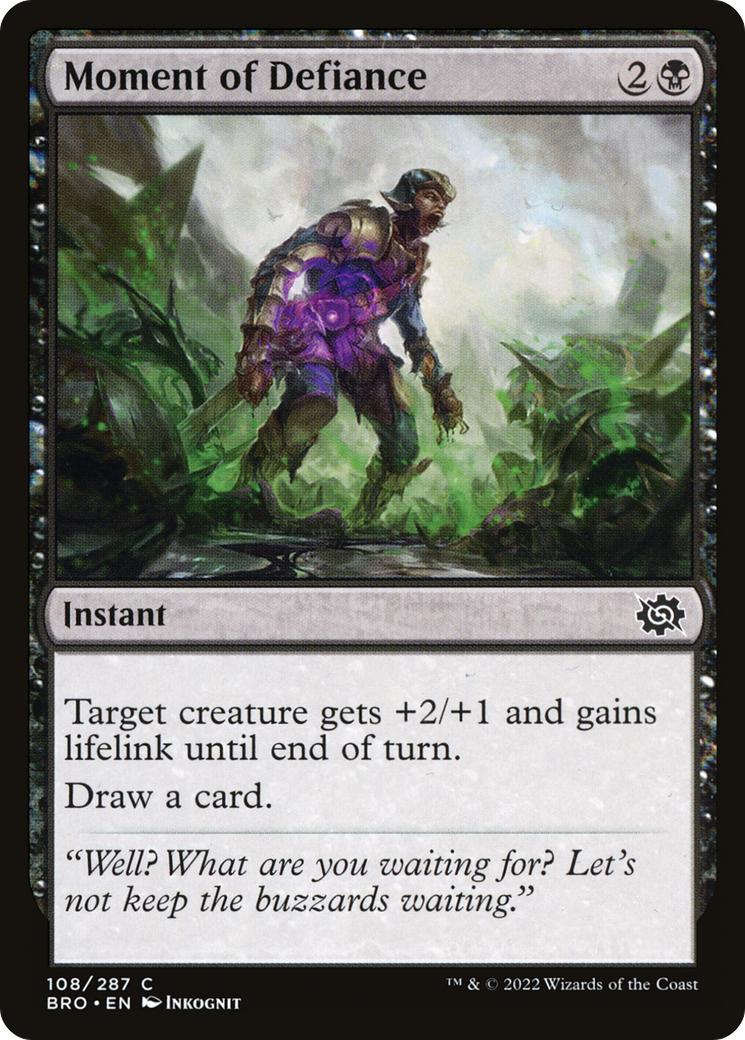 Image of Moment of Defiance (BRO-108) - The Brothers' War Foil