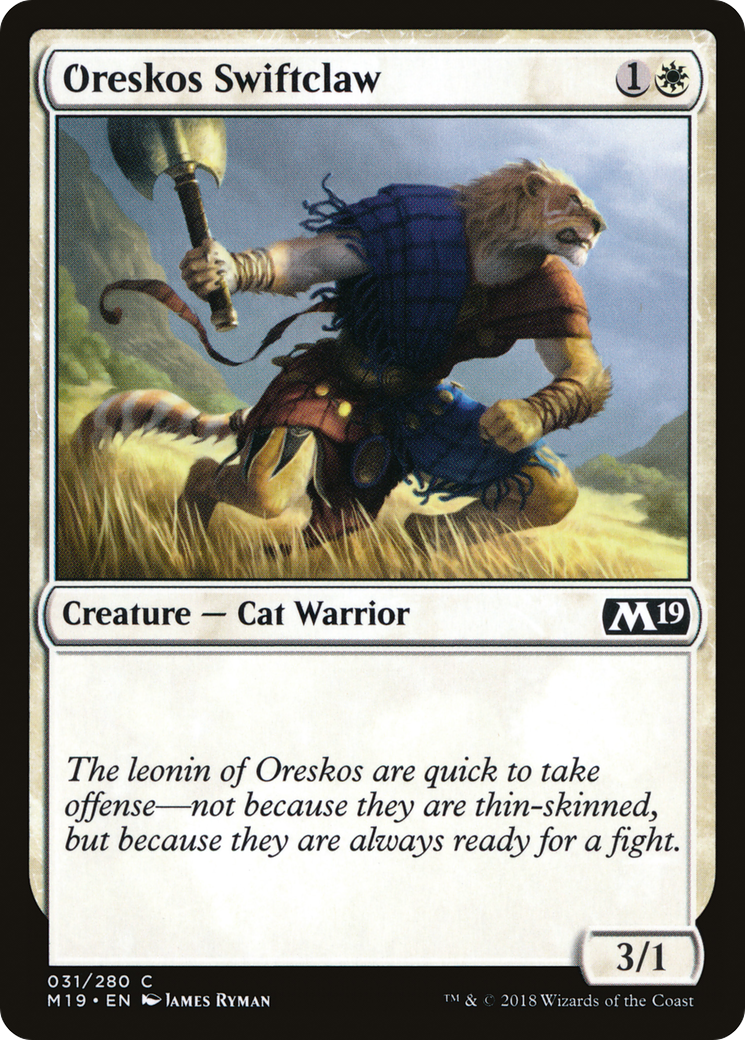 Image of Oreskos Swiftclaw (M19-031) - Core Set 2019