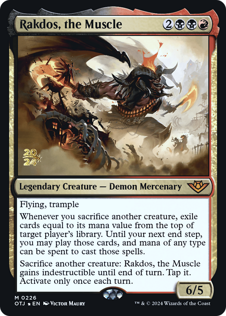 Image of Rakdos, the Muscle (PRE-226) - Outlaws of Thunder Junction Promos Foil