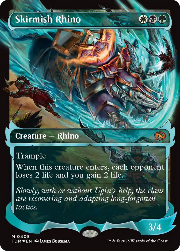 Image of Skirmish Rhino (Showcase) (TDM-408) - Tarkir: Dragonstorm: (Showcase) Foil