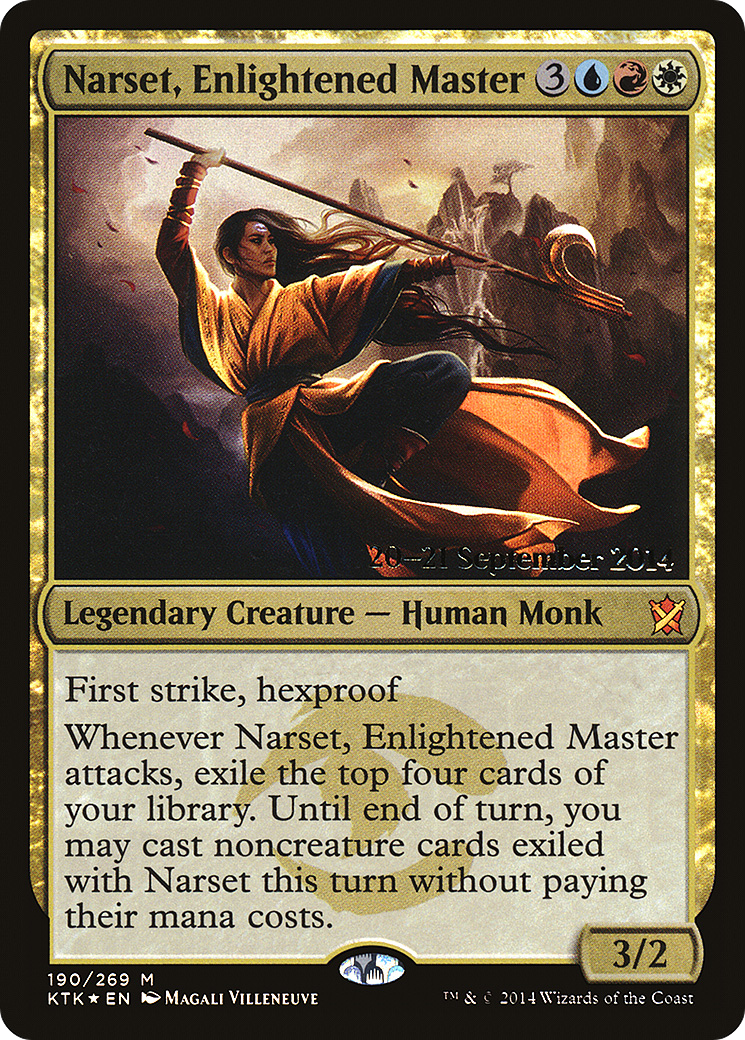 Image of Narset, Enlightened Master (PRE-190) - Khans of Tarkir Promos Foil