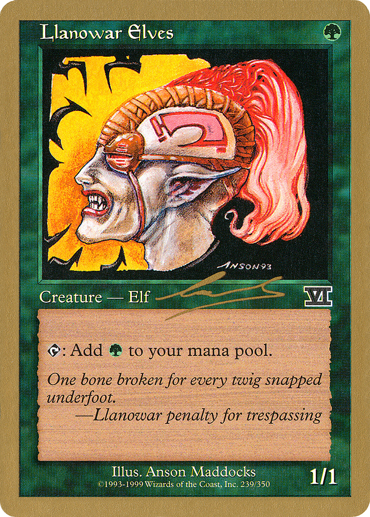 Image of Llanowar Elves - 2000 Nicolas Labarre (6ED) (WCD-) - World Championship Decks 2000