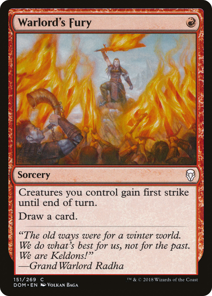 Image of Warlord's Fury (DOM-151) - Dominaria Foil