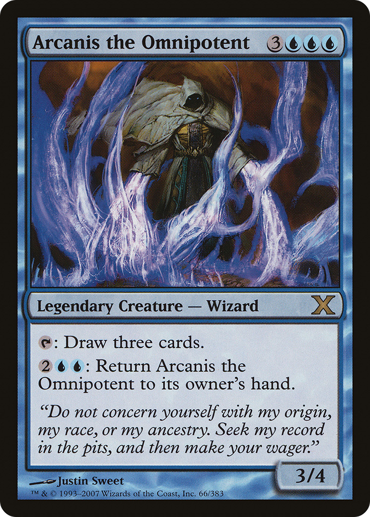 Image of Arcanis the Omnipotent (10E-066) - Tenth Edition Foil