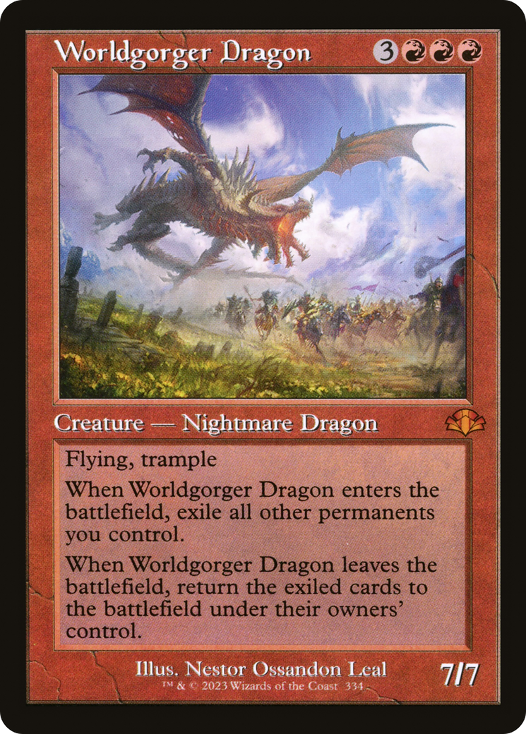 Image of Worldgorger Dragon (Retro Frame) (DMR-334) - Dominaria Remastered