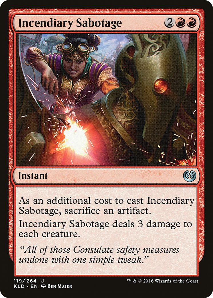 Image of Incendiary Sabotage (KLD-119) - Kaladesh Foil