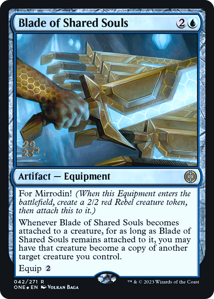 Image of Blade of Shared Souls (PRE-042) - Phyrexia: All Will Be One Promos Foil