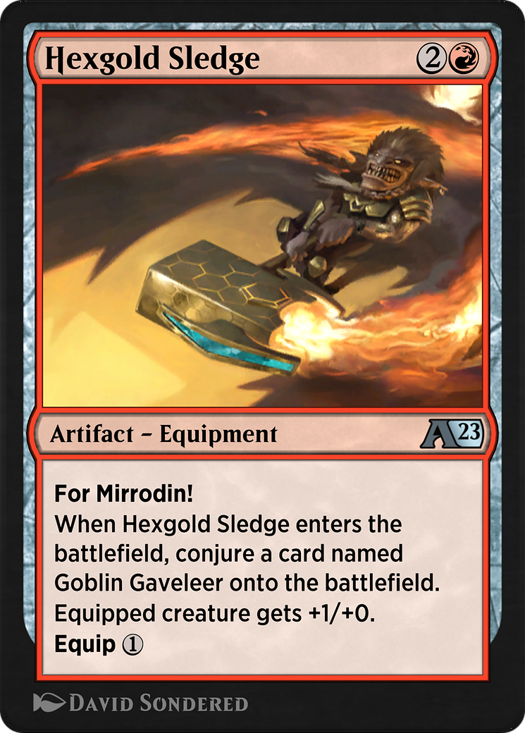 Image of Hexgold Sledge (YONE-011) - Alchemy: Phyrexia
