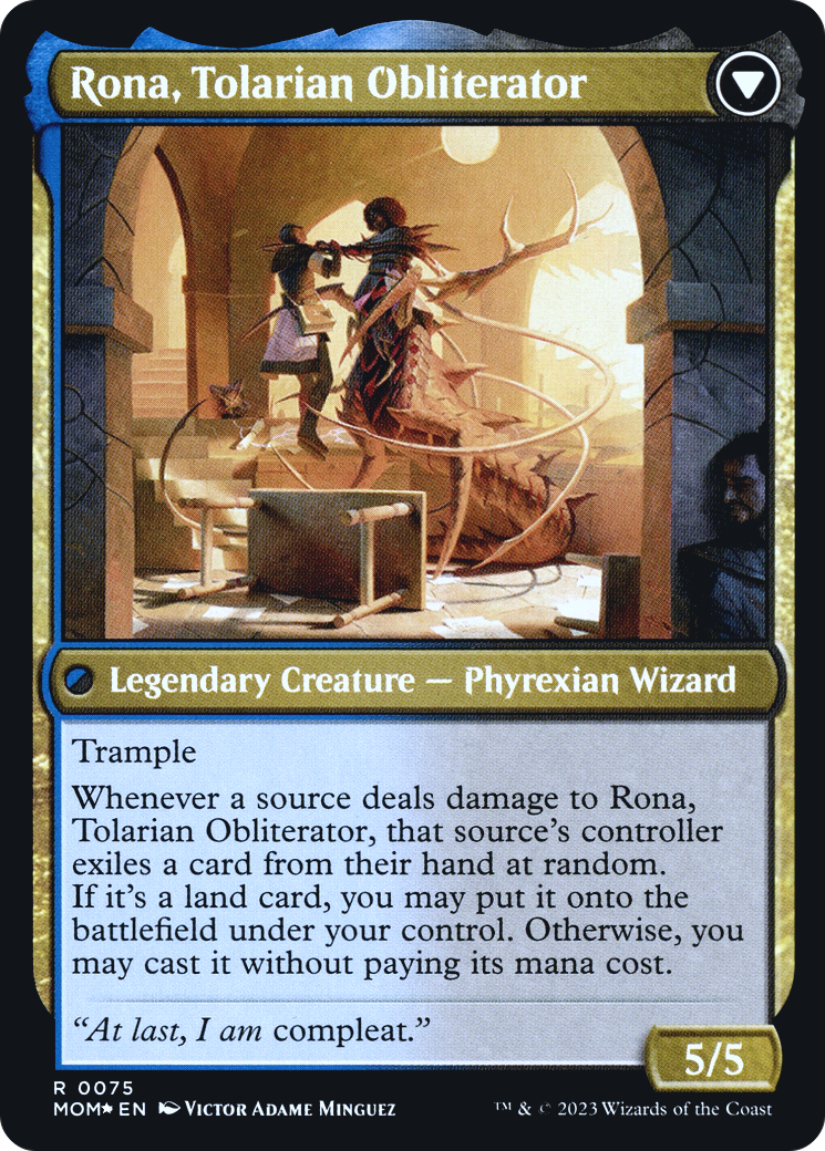 Image of Rona, Herald of Invasion (PRE-075) - March of the Machine Promos Foil