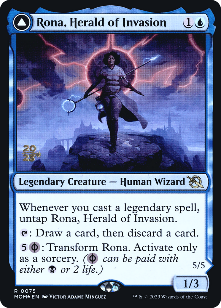 Image of Rona, Herald of Invasion (PRE-075) - March of the Machine Promos Foil