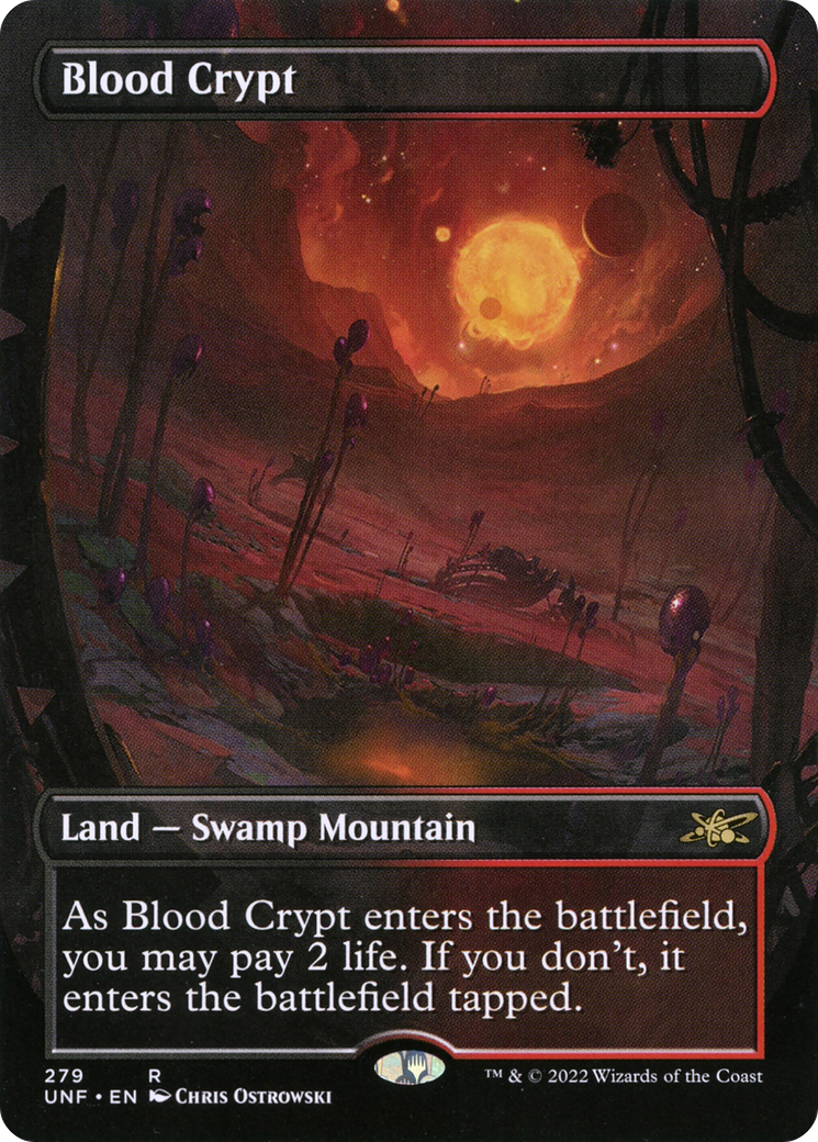 Image of Blood Crypt (Borderless) (UNF-279) - Unfinity (Borderless) Foil