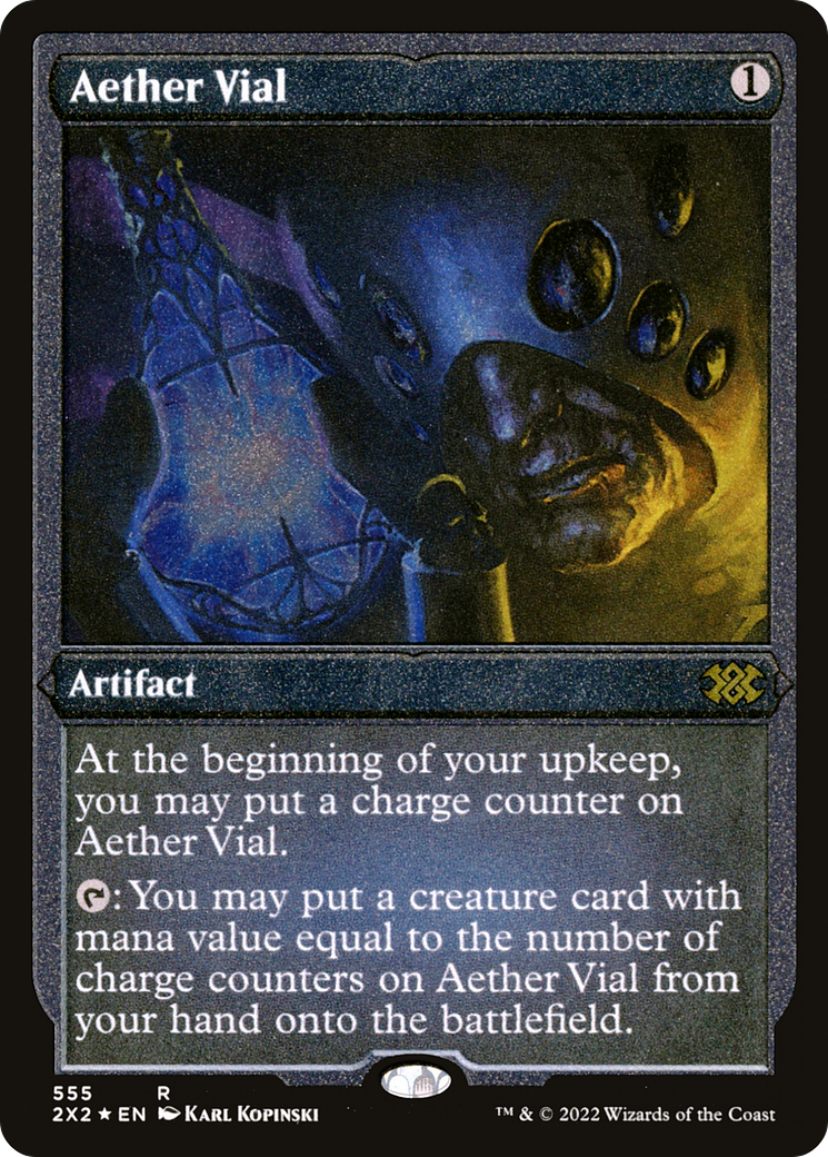 Image of Aether Vial (2X2-555) - Double Masters 2022 Foil