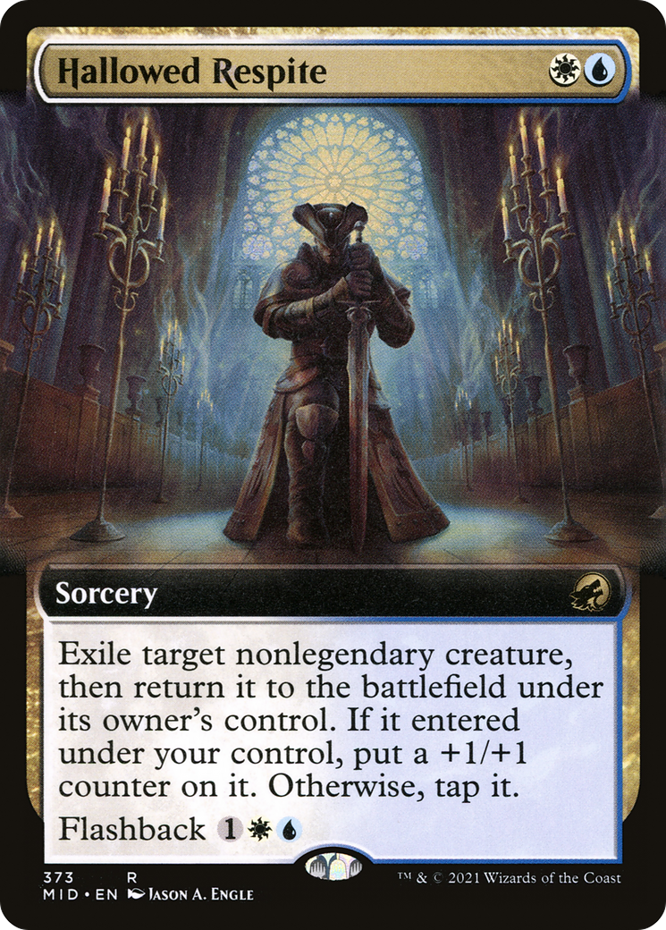 Image of Hallowed Respite (Extended Art) (MID-373) - Innistrad: Midnight Hunt: (Extended Art) Foil