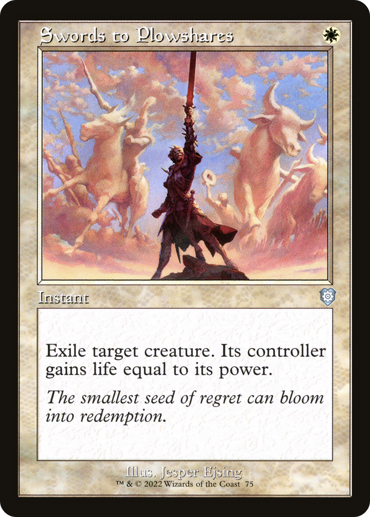 Image of Swords to Plowshares (Retro Frame) (BRC-075) - The Brothers' War Commander